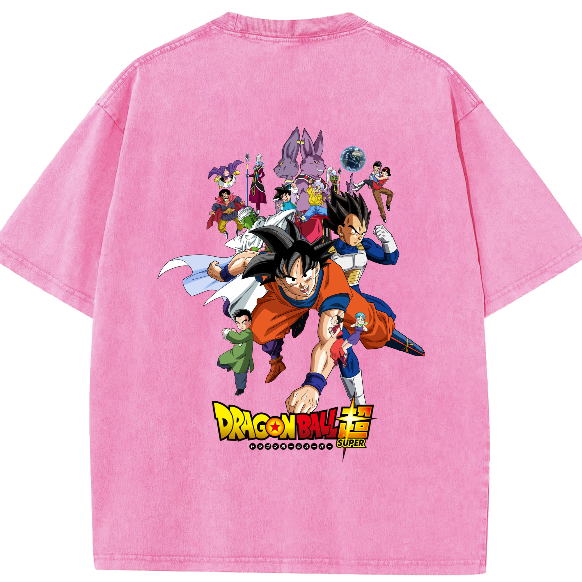 （画像用） ドラゴンボール DRAGON BALL 綿100% ヴィンテージ風 半袖Tシャツ（背面プリント）